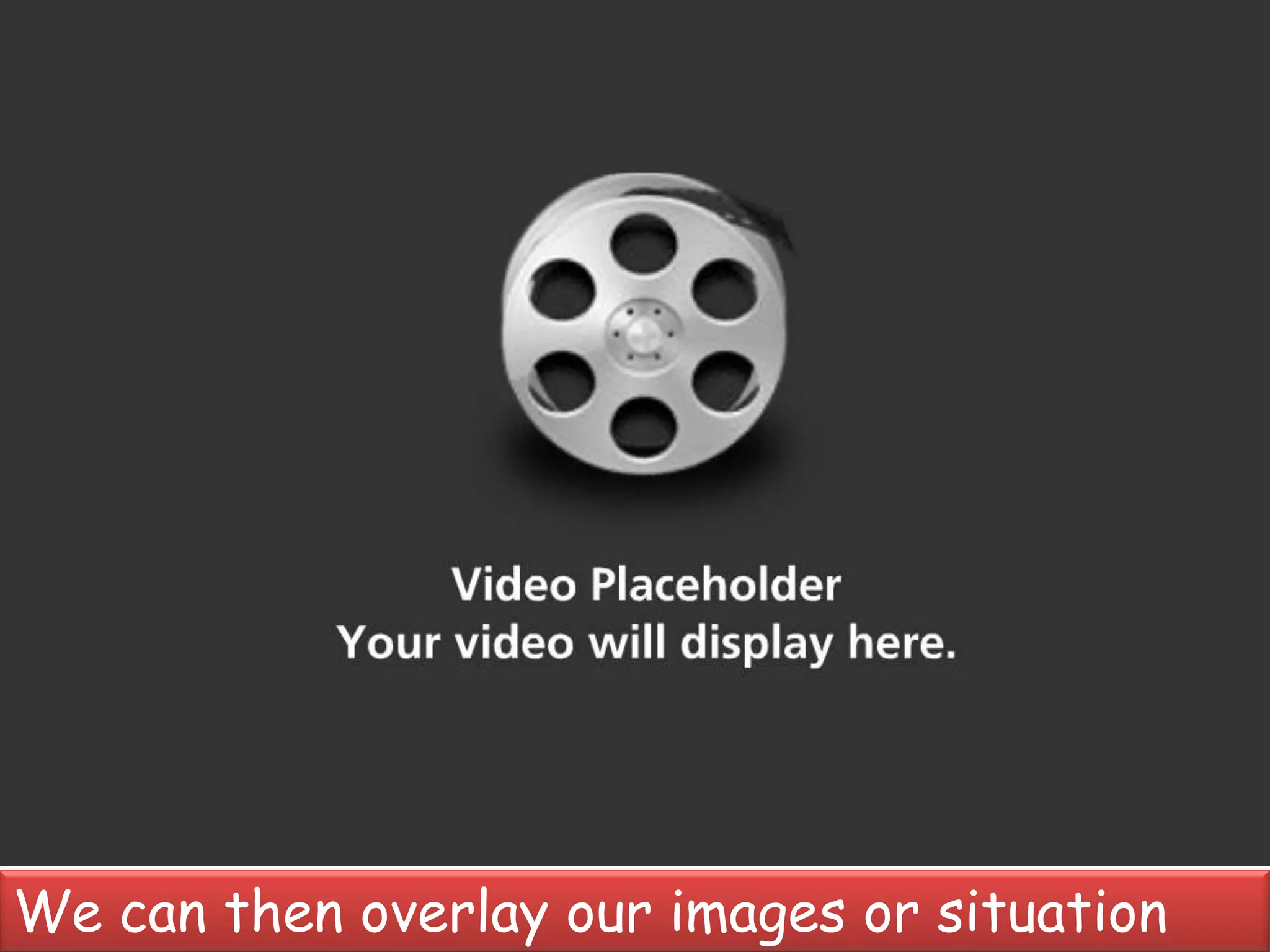 We can then overlay our images or situation
 