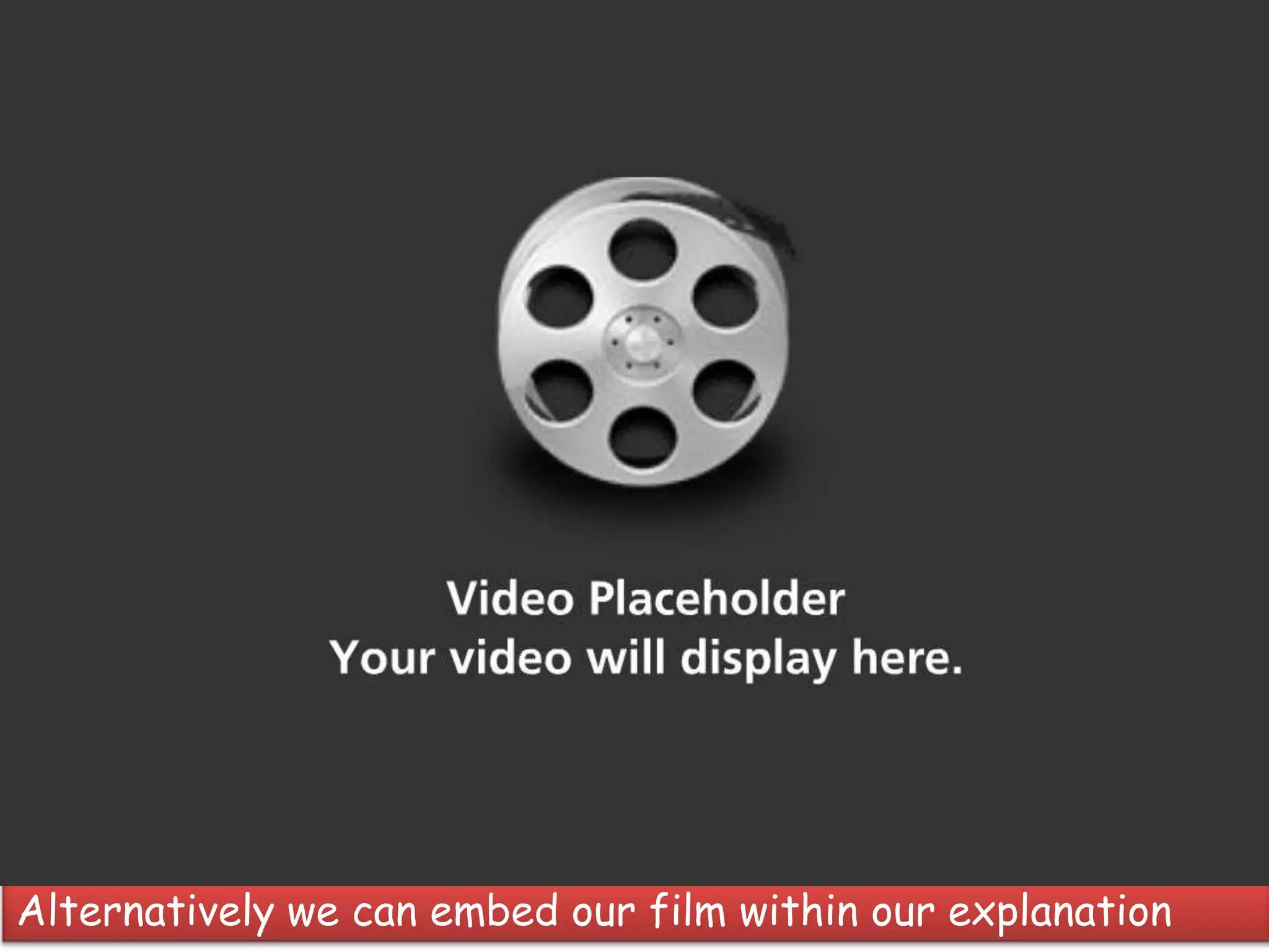 Alternatively we can embed our film within our explanation
 