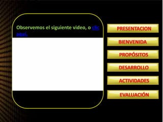 Observemos el siguiente video, o clic
aquí.