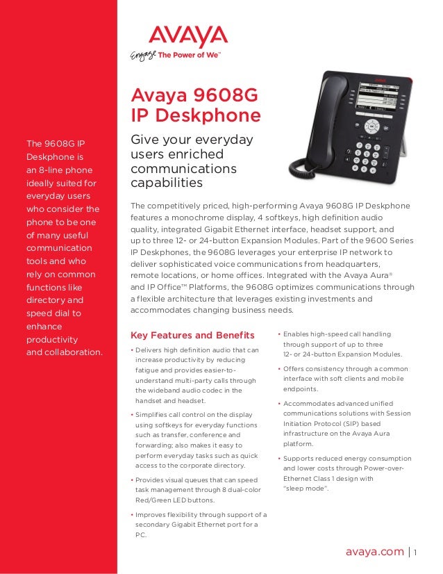 Avaya 9608g Ip Deskphone