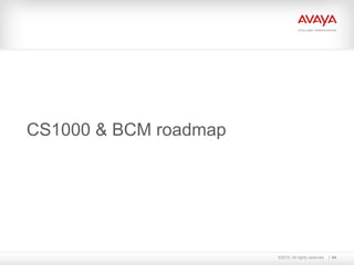 ©2010. All rights reserved.
CS1000 & BCM roadmap
84
 