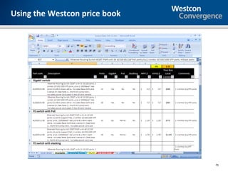 Using the Westcon price book




                               75
 