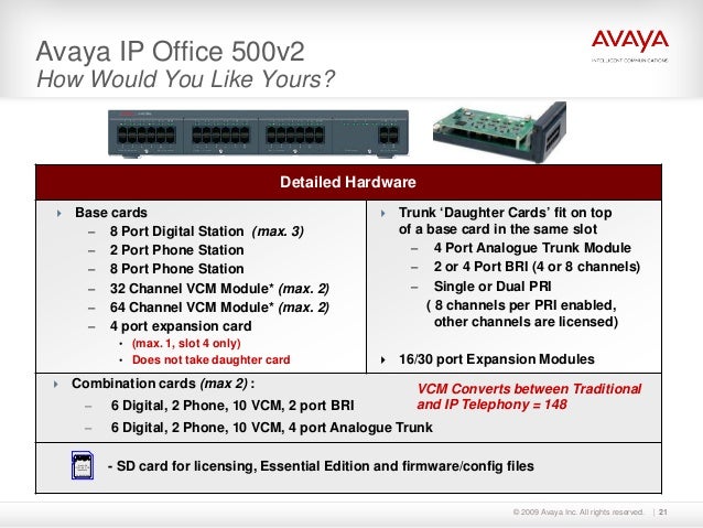 avaya ip office 500 v2