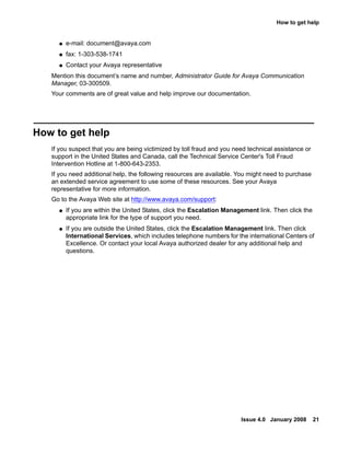 Avaya site administrator | PDF