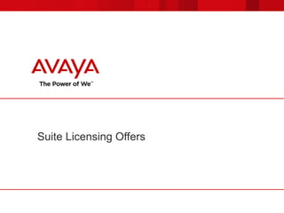 Suite Licensing Offers
 