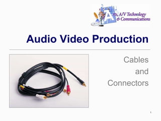 1
Audio Video Production
Cables
and
Connectors
 