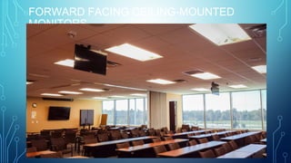 FORWARD FACING CEILING-MOUNTED
MONITORS

 