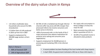 Effects of COVID-19 on dairy sector in Kenya 