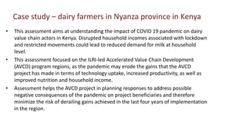 Effects of COVID-19 on dairy sector in Kenya 