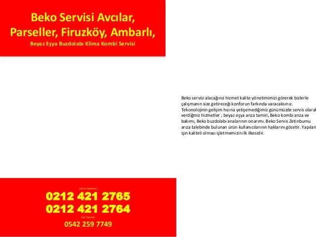 Avcılar parseller arçelik servisi