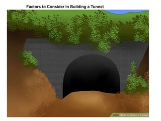 Factors to Consider in Building a Tunnel
 