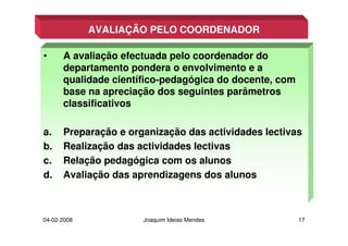 Avaliação docente_percursos