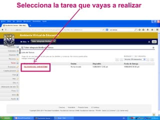 Selecciona la tarea que vayas a realizar
 