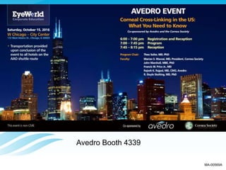 Avedro Booth 4339
MA-00569A
 