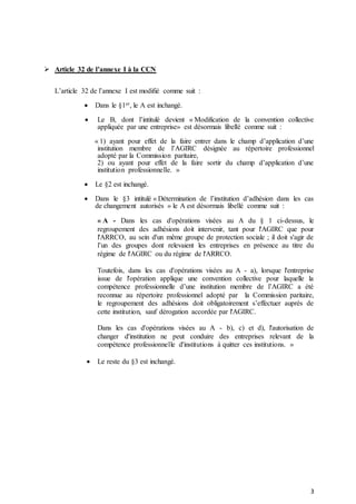 3
 Article 32 de l’annexe I à la CCN
L’article 32 de l’annexe I est modifié comme suit :
 Dans le §1er, le A est inchang...