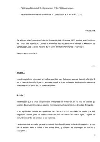 - Fédération Générale F.O. Construction (F.G.-F.O Construction),
- Fédération Nationale des Salariés de la Construction (F...