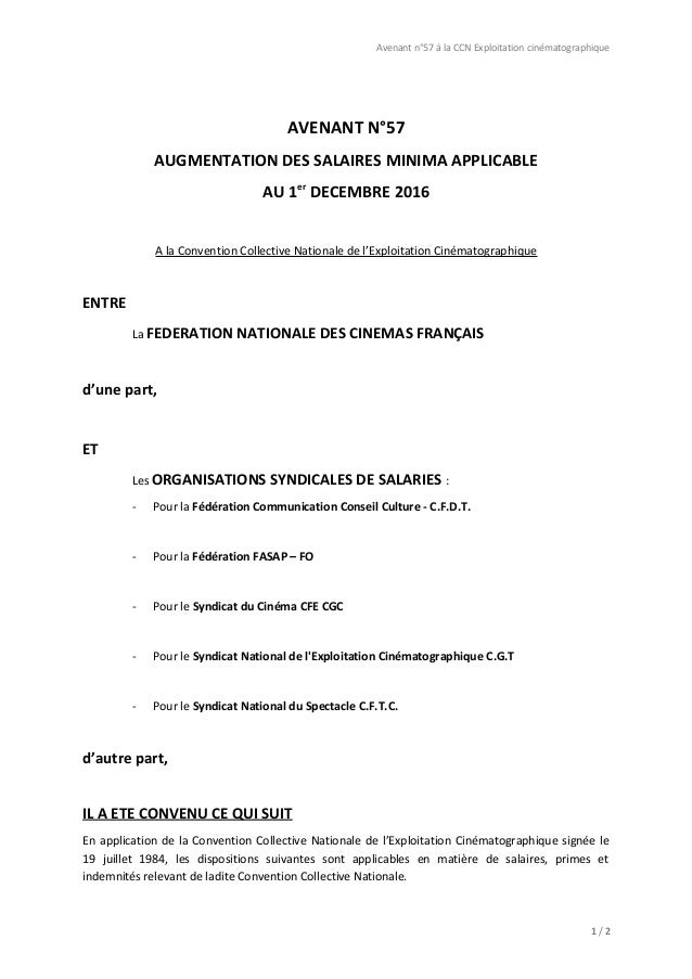Augmentation De Salaire Avenant