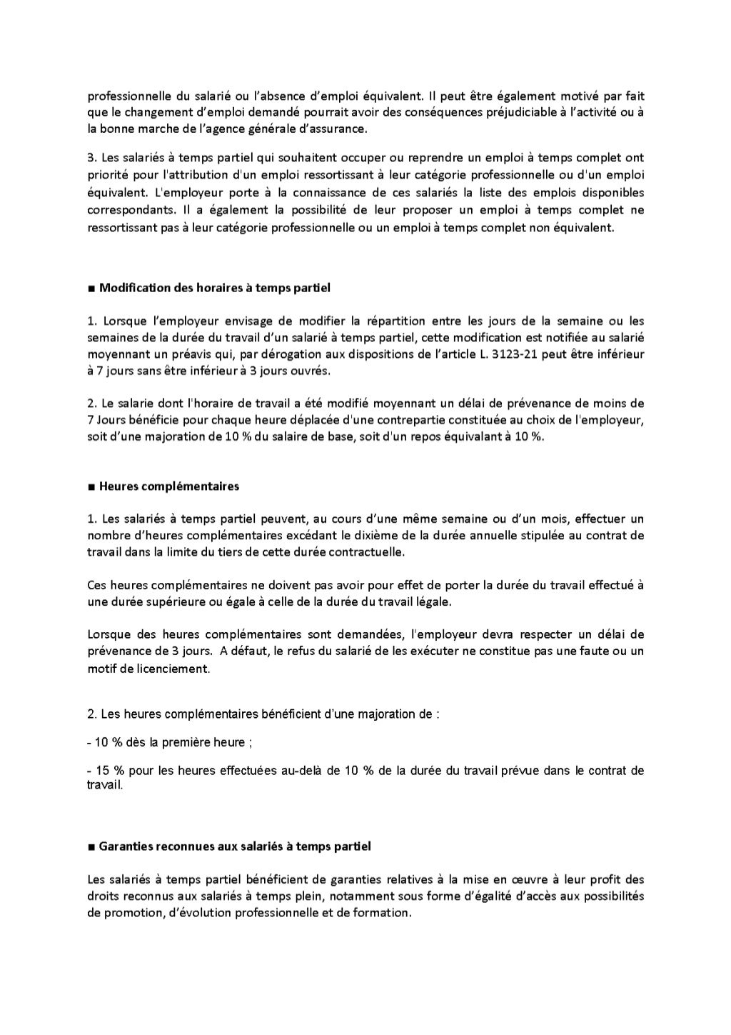 Modèle Avenant Contrat De Travail Changement Horaire Word