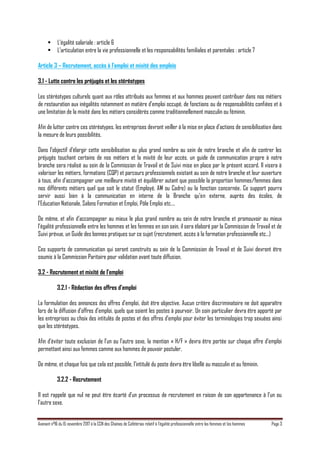Avenant n°16 du 15 novembre 2017 à la CCN des Chaînes de Cafétérias relatif à l’égalité professionnelle entre les femmes e...