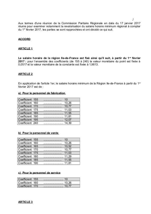 Salaires dans la boulangeriepâtisserie artisanale