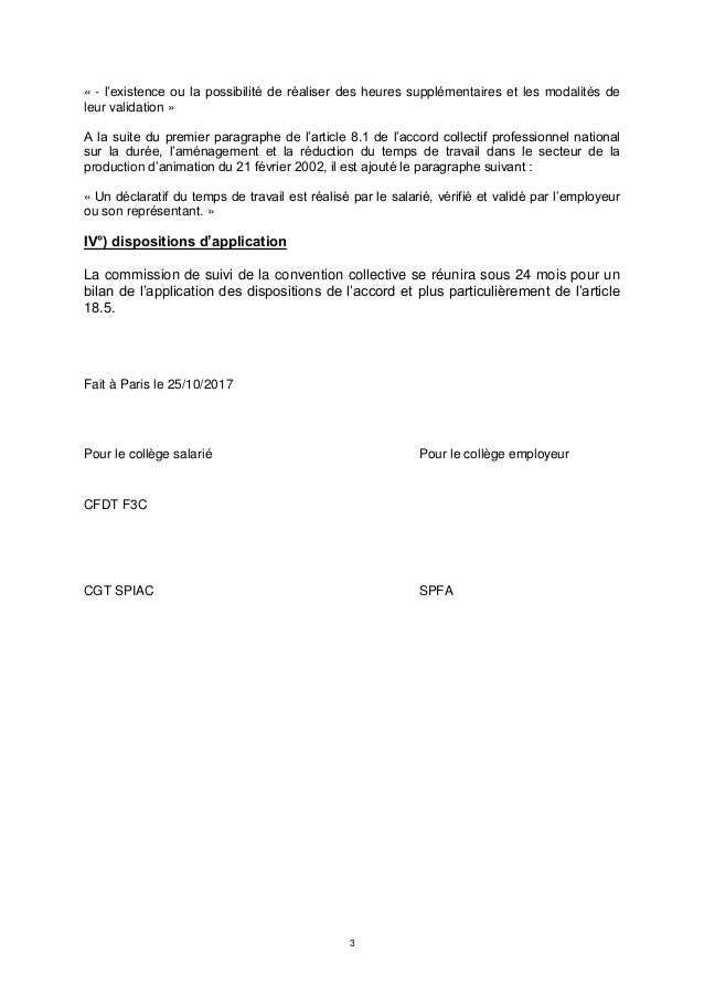 Convention collective animation temps de travail