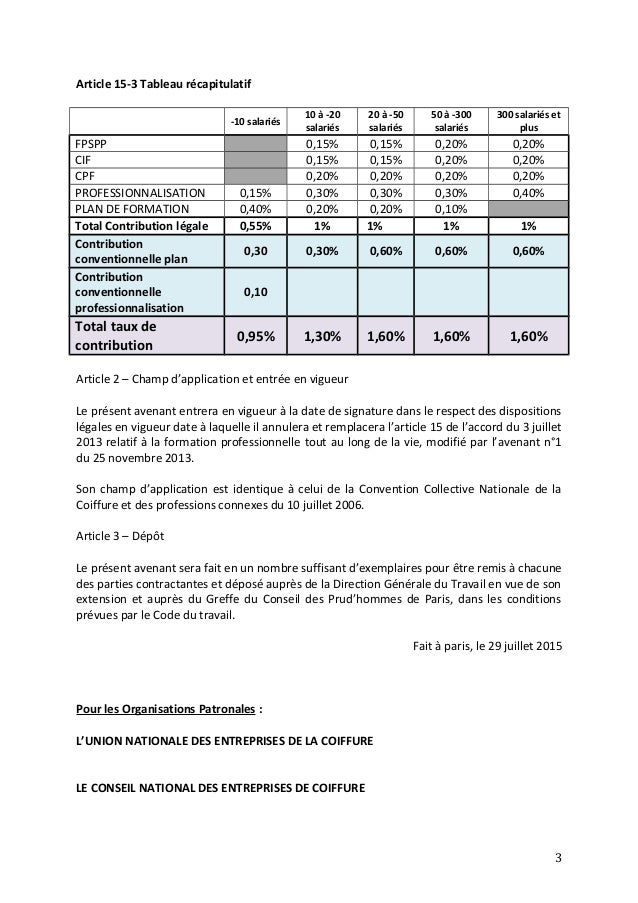 Idcc 2596 Formation Professionnelle Dans La Ccn De La Coiffure