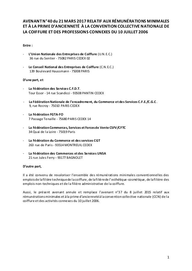 Modification Des Salaires Minima Conventionnels Dans La Coiffure
