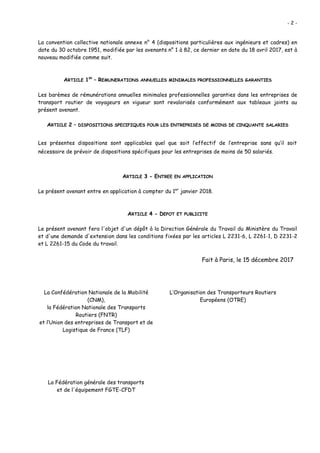 - 2 -
La convention collective nationale annexe n° 4 (dispositions particulières aux ingénieurs et cadres) en
date du 30 o...