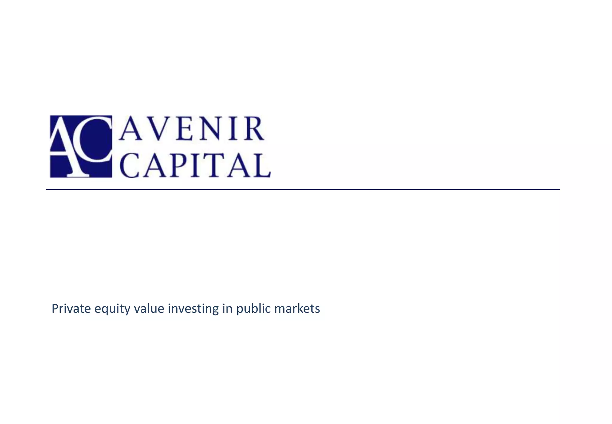 Avenir Capital Value Fund | PPTX