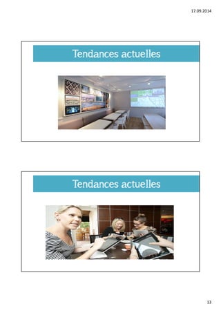 17.09.2014 
13 
Tendances actuelles 
Tendances actuelles 
 