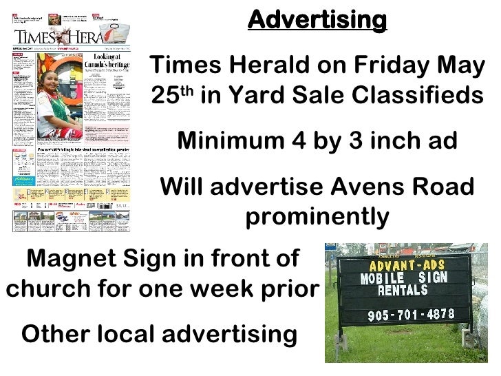 Avens Road Yard Sale And Fun Day