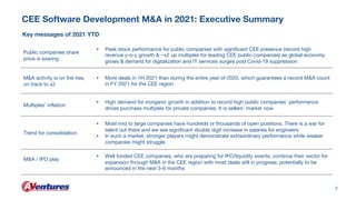 CEE Software Development: M&A Report 2021 Slide 2