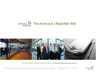 Avenue A | Razorfish Wiki Introduction