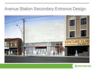 Avenue Station Secondary Entrance Design
 