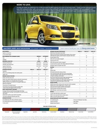 Chevy Aveo Brochure From Ancira Chevrolet