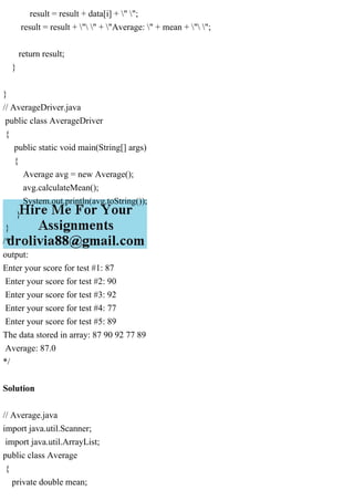 Average.javaimport java.util.Scanner; import java.util.Arra.pdf