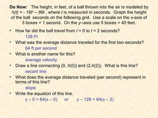 Average Rate Of Change And Equations | PPT