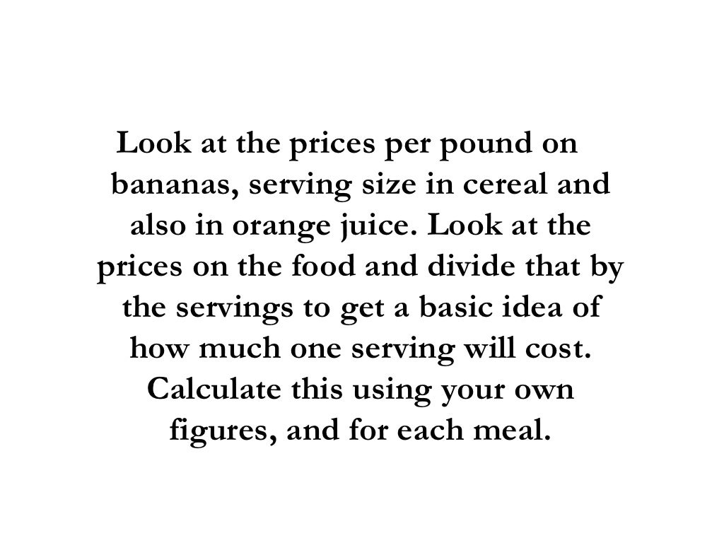 Average Cost Of Food Per Month