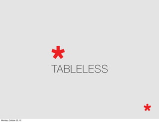 A SEMÂNTICA DO HTML
id e n t if ic aç ão , s ig n if ic ad o e o r g an iz aç ão
DIEGO EIS
@diegoeis @tableless
http://tableless.com.br/
 