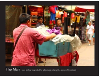 The Man busy shifting his product for a business setup at the corner of the street.
 