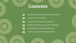 Aversive Conditioning: Escape and Avoidance Basics | PDF