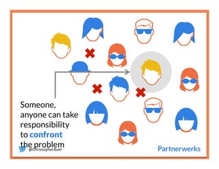 @ChristopherAver	
  
Someone,
anyone can take
responsibility
to confront
the problem
 