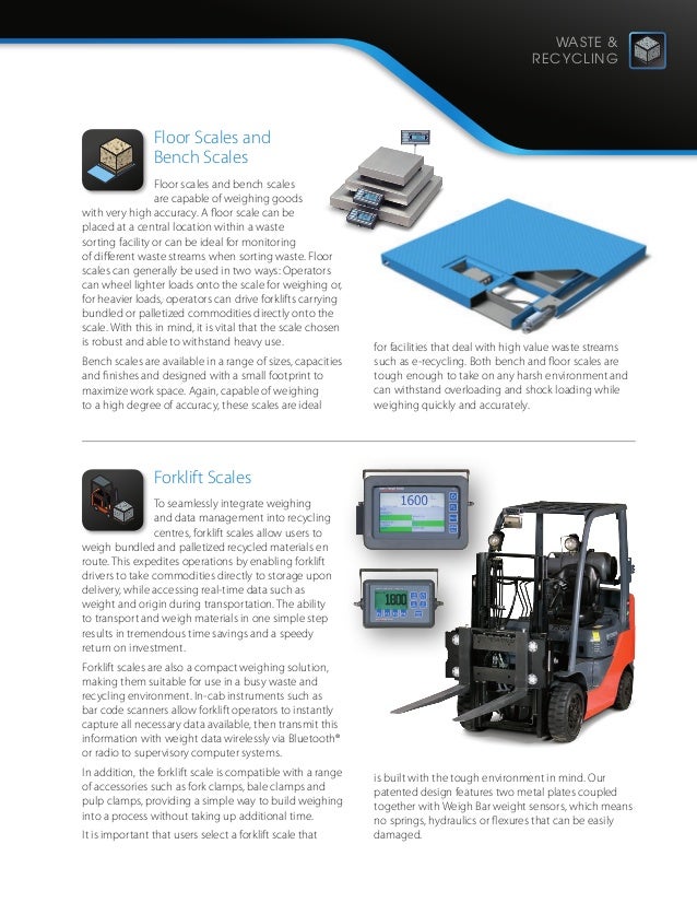 Avery WeighTronix Waste Recycling Center Scales Brochure