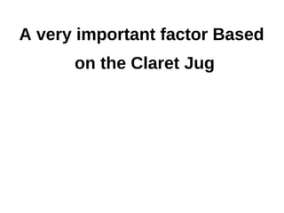 A very important factor Based
      on the Claret Jug
 