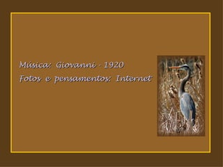Música:  Giovanni - 1920 Fotos  e  pensamentos:  Internet 