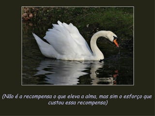 (Não é a recompensa o que eleva a alma, mas sim o esforço que  custou essa recompensa) 