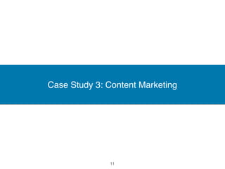Case Study 3: Content Marketing
11
 