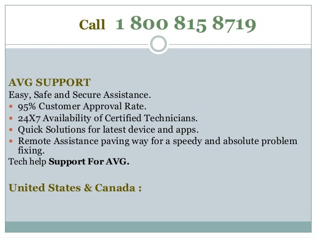avg customer support number 1 800 815 8719 usa canada