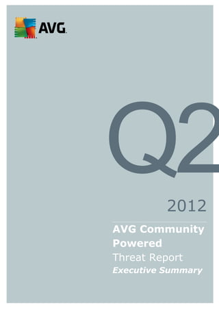 2012
AVG Community
Powered
Threat Report
Executive Summary


                    0
 