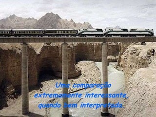 Uma comparação  extremamente interessante,  quando bem interpretada.   